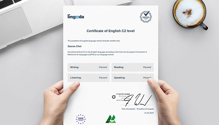 Lingoda Zertifikat