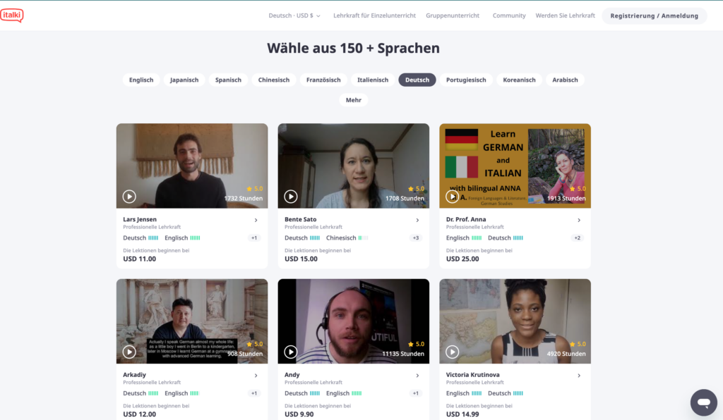 italki Lektion