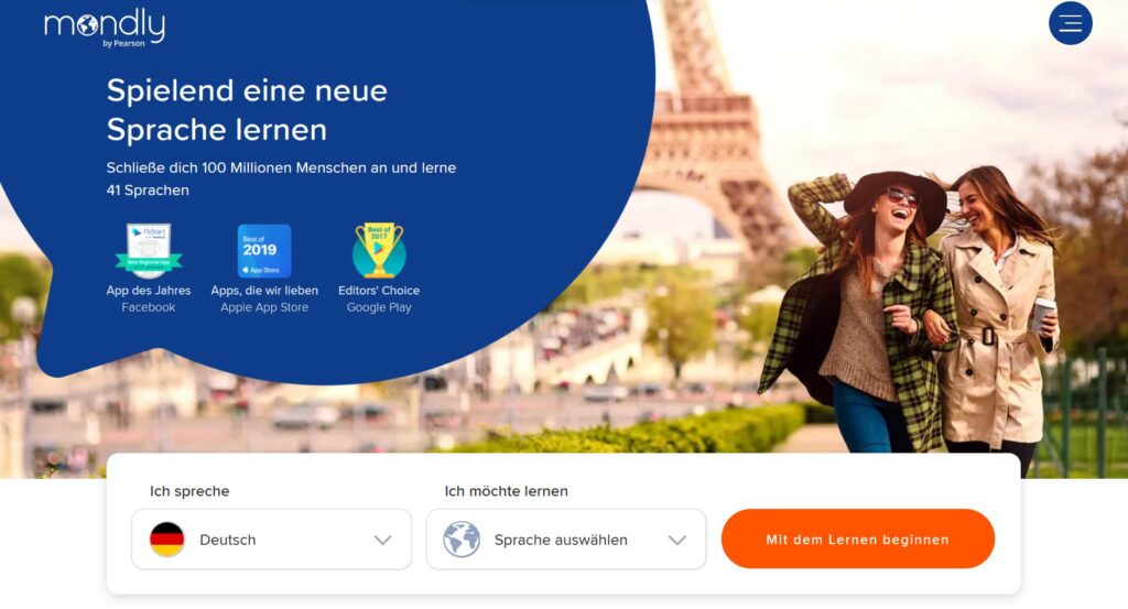 Mondly Webseite
